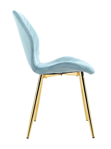 DC828 Стул мягкий, ОКЕАН#G62-45 велюр, каркас металл золото КРУГЛЫЙ