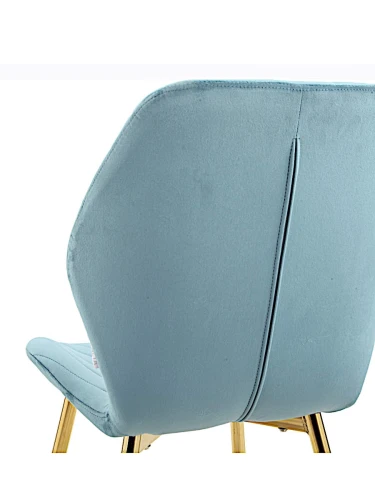 DC828 Стул мягкий, ОКЕАН#G62-45 велюр, каркас металл золото КРУГЛЫЙ