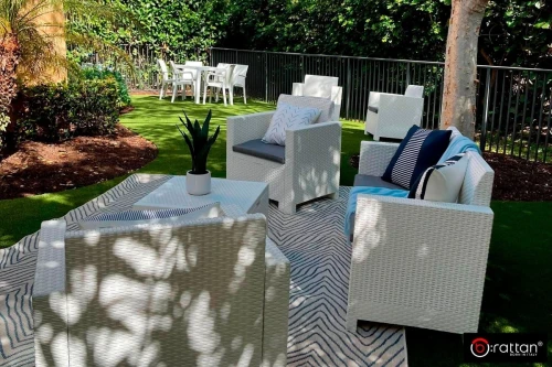 Комплект мебели NEBRASKA 2 Set (диван, 2 кресла и стол), белый