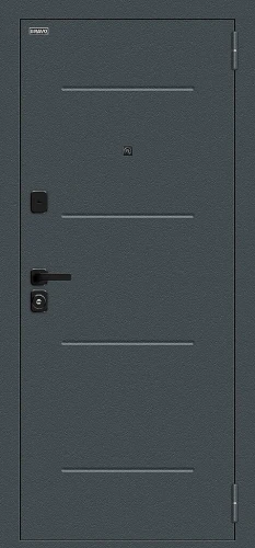 Входная дверь BRAVO Техно/SBlack Старк антрацит/White Silk