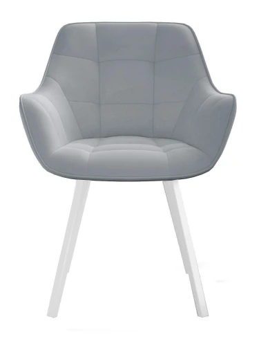 Стул DikLine 252 М поворотный, B22 GREY, ножки белые