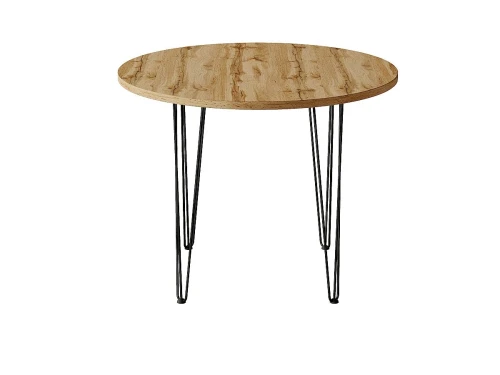 Стол обеденный круглый TLC-2.2 Wotan Oak Black 2S 732*900*900