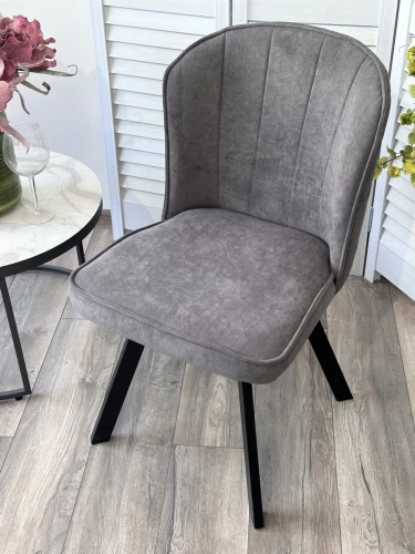 Стул MODE 360 град. поворот. B28 Темно-серый, велюр / черный каркас, М-City