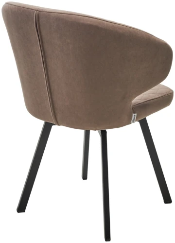 Стул ХИЛТОН 360 град., цвет B5 Капучино, велюр / черный каркас М-City