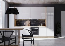 Модульная кухня Эстетик 3400 Магнолия МДФ прямая Модульная кухня Эстетик 3400 Магнолия МДФ прямая