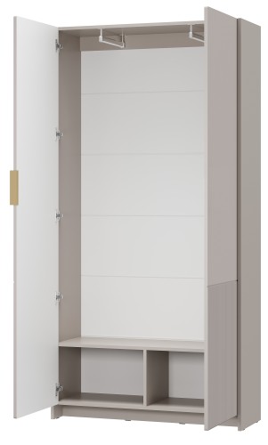 Шкаф 2-х створчатый "Пандора" ШК-01 Кашемир/MF03 с антресолью