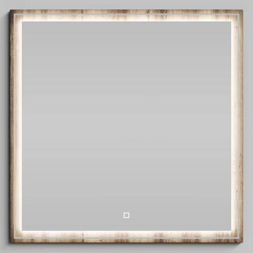 Зеркало Лайт 80, Дуб крымский коричневый ПВХ 131005-9005