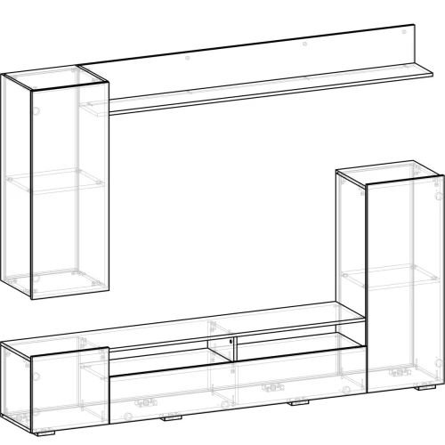 Стенка «Мия», ясень анкор