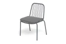"Кастелло" стул плетеный из роупа, каркас из стали темно-серый (RAL7024) муар, ткань темно-серая 027