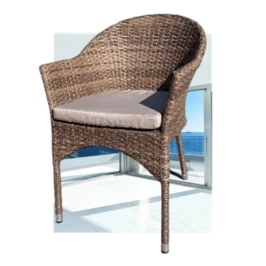 Плетеное кресло AFM-353CL Beige + подушка