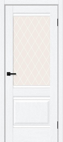 Межкомнатная дверь BRAVO Прима-3 White Silkwood White Сrystal