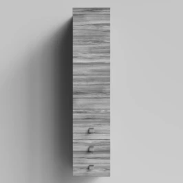 Пенал Квадро 35 подвесной, Лиственница структурная контрастно-серая ПВХ 64202, правый