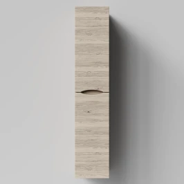 Пенал Лайт 30 подвесной, Дубослив ореховый светлый ПВХ 3445, левый, бельевая корзина