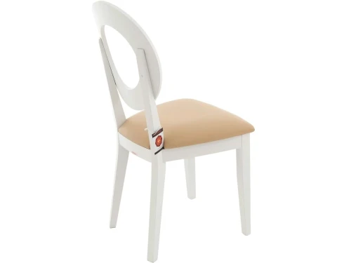 Обеденная группа (Стол Кабриоль и 4 стула Коломбо-2), эмаль белая