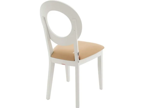 Обеденная группа (Стол Кабриоль и 4 стула Коломбо-2), эмаль белая