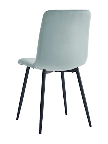 DC212 Стул мягкий, МЕНТОЛ#G62-44 велюр, каркас металл черный КРУГЛЫЙ