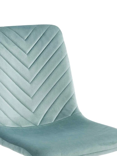 DC212 Стул мягкий, МЕНТОЛ#G62-44 велюр, каркас металл черный КРУГЛЫЙ