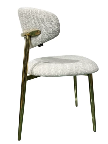 Стул обеденный Оскар ART2969-MK, молочный/глянцевое золото