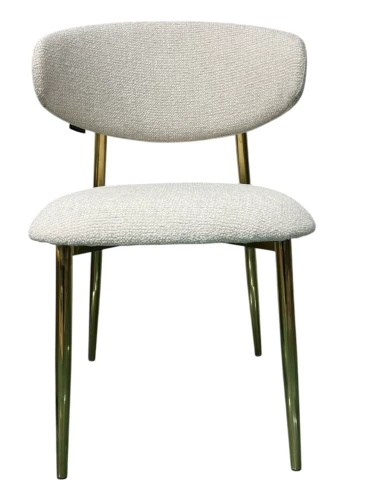 Стул обеденный Оскар ART2969-MK, молочный/глянцевое золото