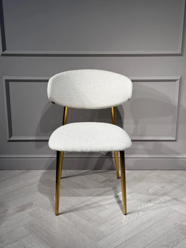 Стул обеденный Оскар ART2969-MK, молочный/глянцевое золото