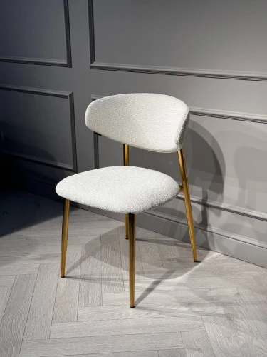 Стул обеденный Оскар ART2969-MK, молочный/глянцевое золото