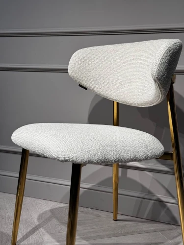 Стул обеденный Оскар ART2969-MK, молочный/глянцевое золото