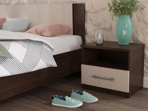 Кровать «Аврора» 160*200 (основание ЛДСП), Венге/Дуб молочный