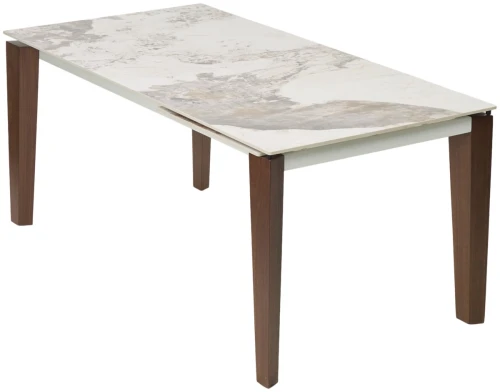 Стол ESMIR 160 GLOSS LUXURY PANDORA SOLID CERAMIC/орех, ®DISAUR