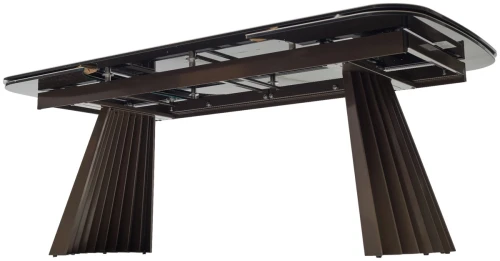 Стол ASTRID 200 TL-102 Бежевый мрамор, испанская керамика / Шоколадное золото каркас, ®DISAUR