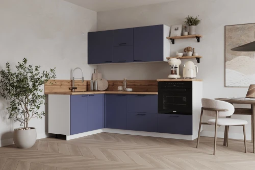 Готовая кухня КГ Угловой 1500*2250 (без пм) , Ежевика  Арника РМ в.3