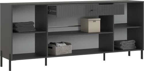 Комод Оливия (металл), Графит, Графит глянец