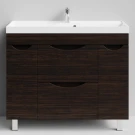 Тумба Лайт 100 напольный, Палисандр ПВХ 43101 Vodok с раковиной в комплекте