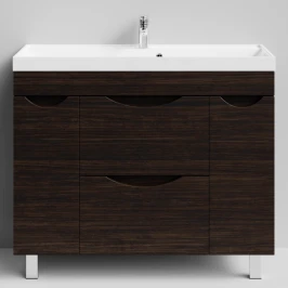 Тумба Лайт 100 напольный, Палисандр ПВХ 43101 Vodok с раковиной в комплекте