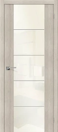 Межкомнатная дверь экошпон ĒLPORTA V4 WР Cappuccino Veralinga White Pearl