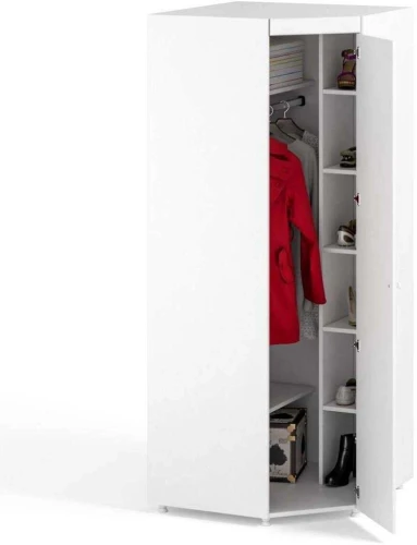 Шкаф угловой (гл.560) Монако МН-67 белое дерево