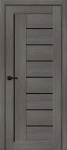 Межкомнатная дверь BRAVO Браво-29 Grey Melinga Black Shine
