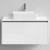 Тумба Соло 100, базовая Белая эмаль, матовая, 1 ящик, подвесной Vodok с раковиной в комплекте