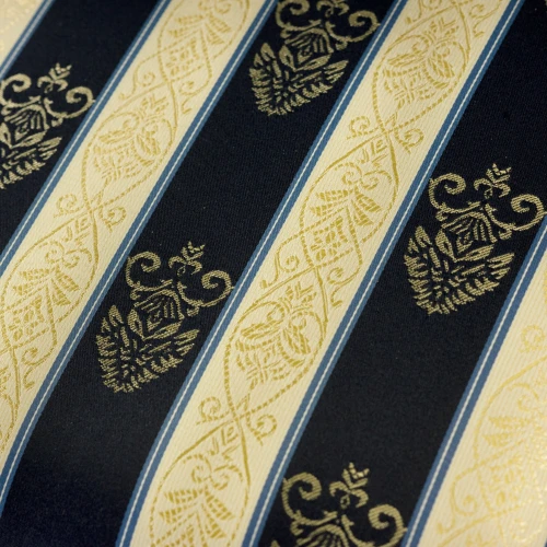 Банкетка Ретро с ящиком белый, ткань полоса синий