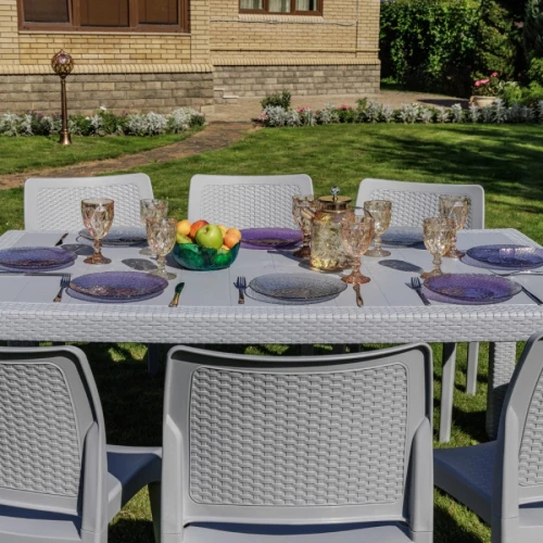 Обеденный комплект JULY L светло-серый