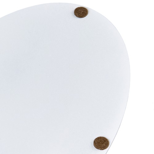 Стол приставной овальный МеталлАрт М015 белый мрамор/белый