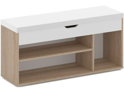 Тумба «Аризона» с нишей, Дуб сонома/Белый (вайт)