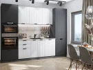 Модульная кухня Евро Лайн-01 Белый/Антрацит
