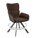 Стул DikLine 501 поворотный SB3 шоколад, ножки черные