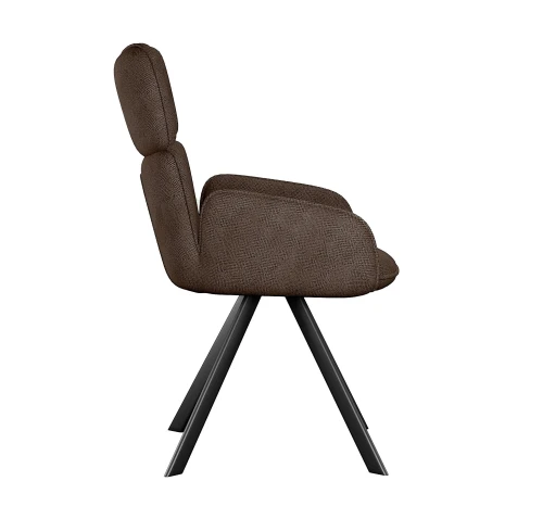 Стул DikLine 501 поворотный SB3 шоколад, ножки черные