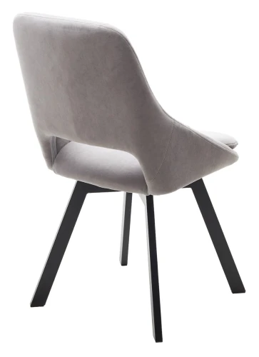 Стул ASP, 360 град. поворот. B22 Серый, велюр / черный каркас, М-City
