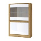Шкаф с витриной 2V2D, RICHE ESTA, цвет дуб артисан