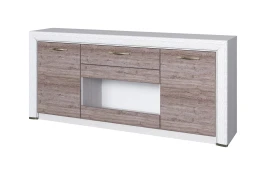 Тумба RTV 1V2D1S, OLIVIA, цвет вудлайн крем/дуб анкона