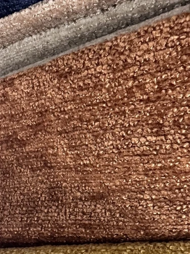 Полубарный стул ERYK 180 град. поворот. 3018-09 терракотовый, шенилл / черный каркас (H=67), ®DISAUR