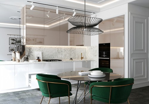 Модульная кухня Эстетик 4200 Сиена/Магнолия МДФ прямая