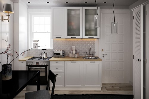 Модульная кухня Ницца Royal 1600 Blanco МДФ эмаль прямая